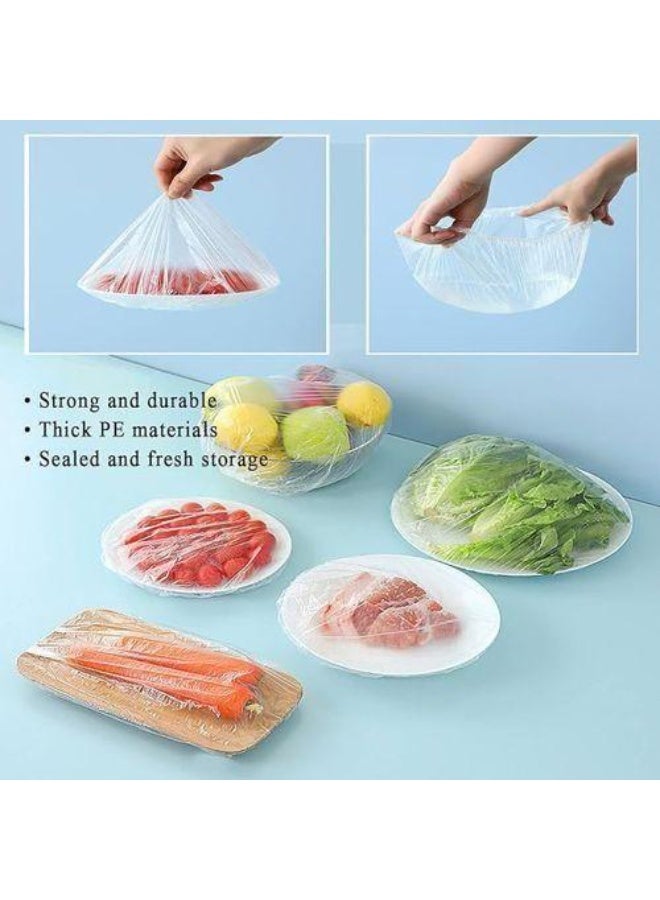 100pcs Fresh Keeping Food Bags, Reusable Flexible Plastic Lids for Food Storage - Image 5
